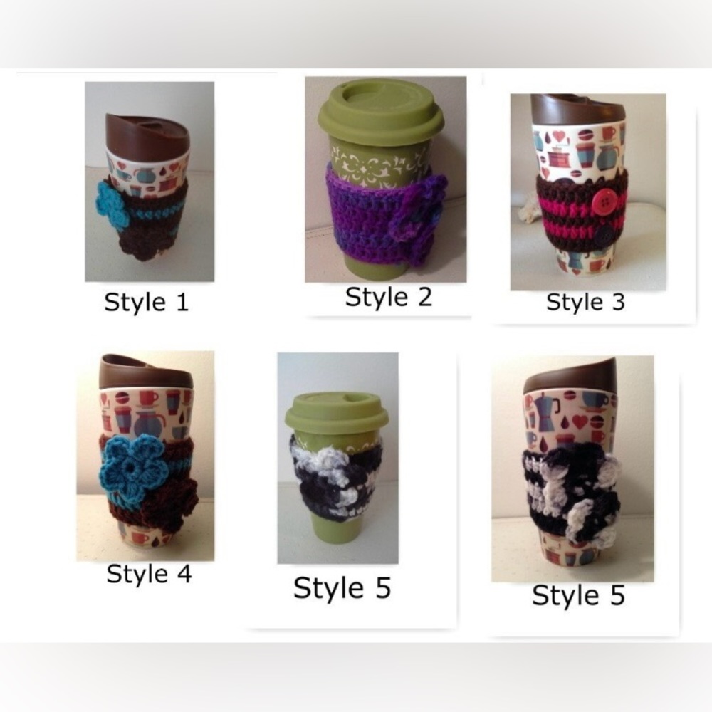 New crocheted Hug-a-mug covers Buy 2 for $15.